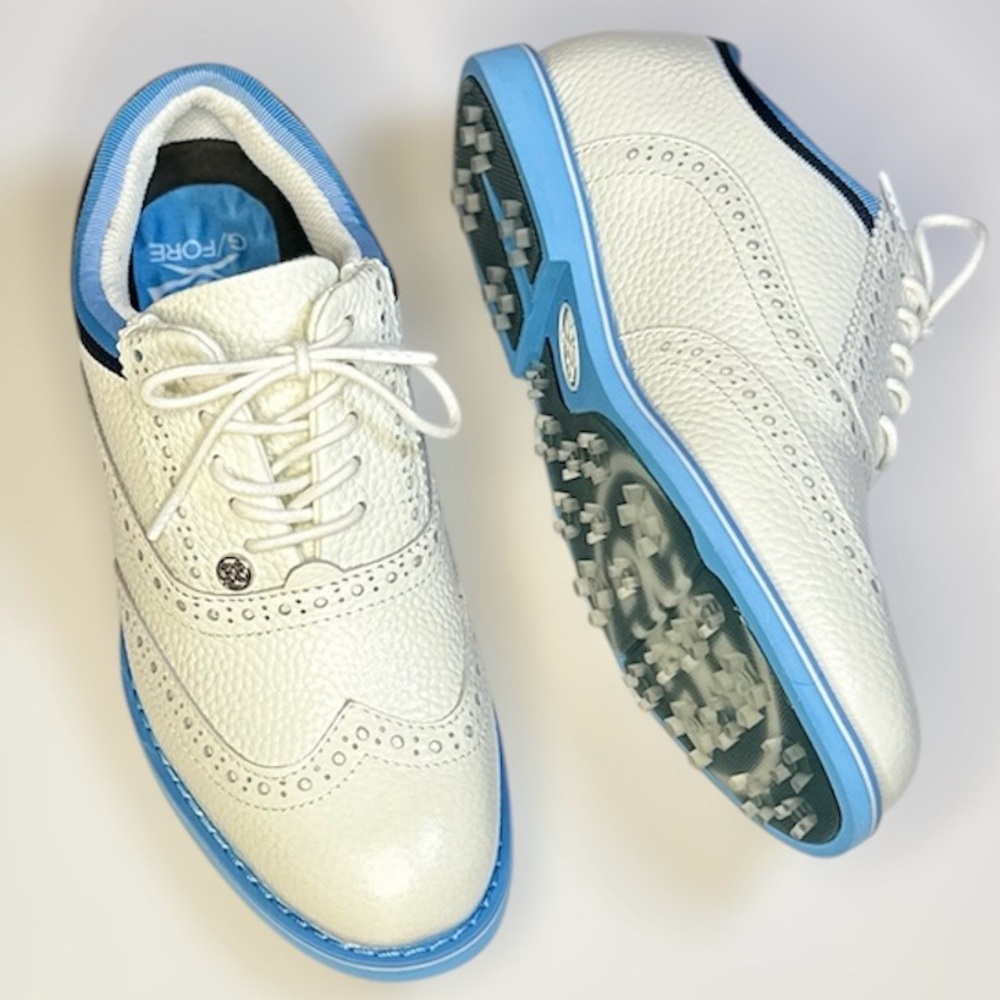 NWOB G/Fore Grossgrain Wingtip Brogue Gallivantor Golf Shoes -  Size 6.5 | EU 37